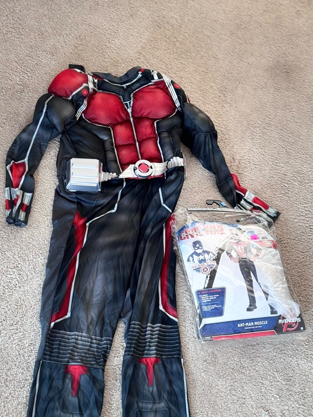 Marvel Captain America: Civil War Any Man Muscle Costume, kids size S, NO MASK